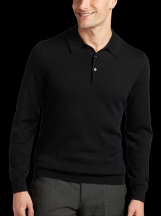 Michael Strahan Modern Fit Square Pattern Crew Neck Sweater