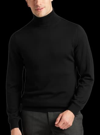 Joseph Abboud Modern Fit Turtleneck Merino Wool Sweater